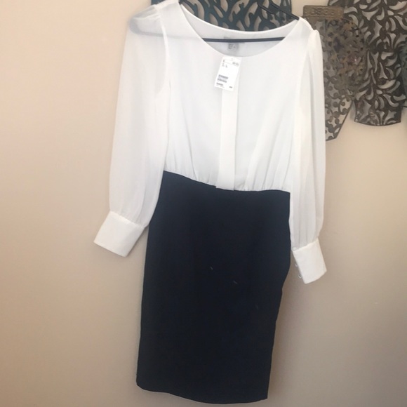 dress white top black bottom